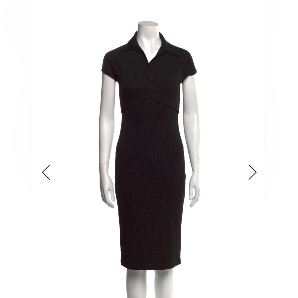 Helmut Lang Black Cutout Sheath Dress